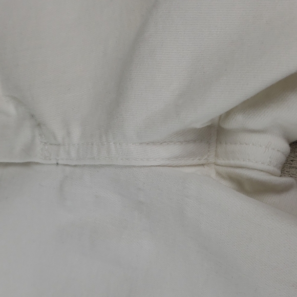 Paige Kylie Crop white cuffed capri denim jeans Size 28 - Picture 9 of 11